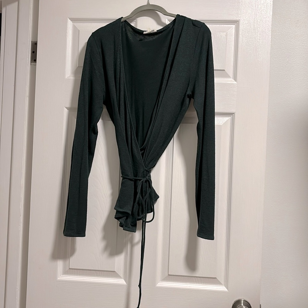 Wilfred long sleeve waist tie shirt